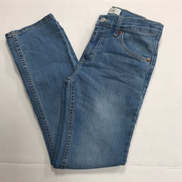 LEVI'S 511 Slim Fit Straight Leg Kids Jeans Sz 12 (26x26) Adjustable Waist Denim - Picture 2 of 12